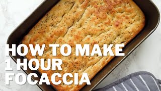 Easy Focaccia in 1hr 🍞⏳ [upl. by Lledniuq318]