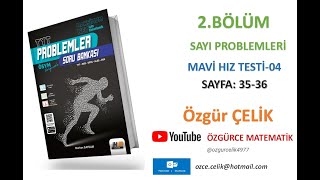 Hız ve Renk TYT ProblemlerSayı Problemleri Mavi Hız Testi 4 sayfa 3536 [upl. by Filomena]