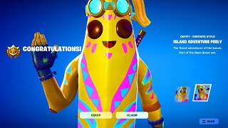 Purchasing ISLAND ADVENTURE PEELY SKIN IN FORTNITE [upl. by Beesley]