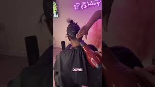 Curly UpDown Ponytail With Corn Rolls At The Top hair hairstylist hairstyle [upl. by Jankey]