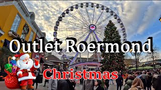 Designer Outlet Roermond in Christmas Time Netherlands 4K Video [upl. by Tower]