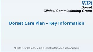 Dorset Care Plan  Overview [upl. by Ydnerb862]