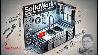 🔧 SolidWorks Tutorial Complete Kitchen Sink Assembly with Mates 🛠️ [upl. by Fornof]