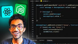 Simple Backend Nodejs Chat WebSocket Project Hindi [upl. by Gagliano822]