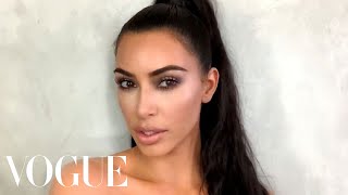 Kim Kardashian Wests Guide to Viral Holiday Glam  Beauty Secrets  Vogue [upl. by Sollars]