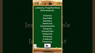 Commonly Misspelled Words 139 comprehension learningwords sentencestructure [upl. by Lodmilla604]