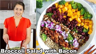 Broccoli Salad Recipe with Bacon and Cheddar [upl. by Emolas]