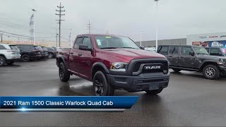 2021 Ram 1500 Classic Warlock Quad Cab Cleveland Brunswick Parma Medina North Olmstead [upl. by Oehsen]