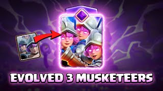 Evolved 3 Musketeers  Clash Royale [upl. by Bolan758]