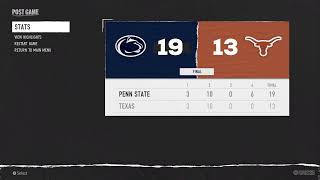 Penn State vs Texas CFB Playoffs Sim  College football 25 [upl. by Ailekat]