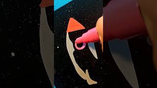 Astronaut Drawing With Posca v Spray shorts [upl. by Niltiac]