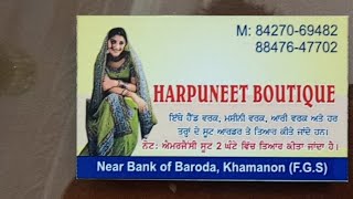 Harpuneet Boutique Khamano Live 8847647702 [upl. by Terzas568]