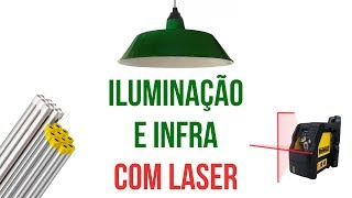 Como Instalar Luminária e Eletroduto com Nivel Laser  AUM3 [upl. by Leno135]