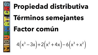 Propiedad Distributiva Términos Semejantes y Factor Común [upl. by Donny634]