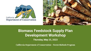 Biomass Feedstock Supply Plan Development Workshop [upl. by Joscelin]