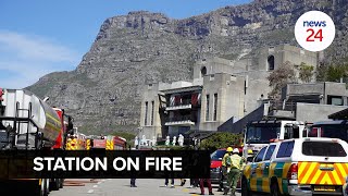 WATCH Cape Town firefighters battle two blazes  at cableway station and near Strand Street [upl. by Sheree858]