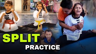 Split Practice  Stretching Exercise  Painful Stretching Leg Crying SaSaLi [upl. by Huntingdon]