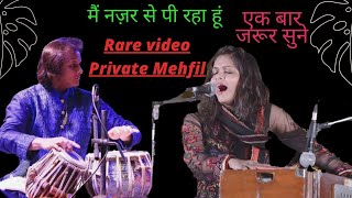 Rare video Ustad Athar Hussain khan Tabla with Pooja gaitonde  Ghazal Main nazar se pi raha hun [upl. by Reiss]