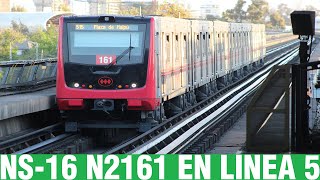 Metro De Santiago  NS16 N2161 en Linea 5 [upl. by Ennaylime215]