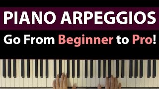 Piano Arpeggios Tutorial From Beginner to Pro  6 Patterns To Inspire Your Playing [upl. by Jacquet]