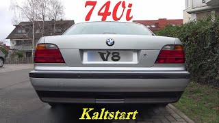 BMW 740i V8 E38 Kaltstart Sound [upl. by Einahpet914]