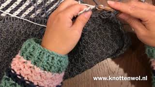 Knotten Winter Around the Corner CAL2018  week 5 de smoch stitch [upl. by Carlin]