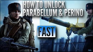 HOW TO UNLOCK PARABELLUM AND PERINO FAST  RUSSIAN DLC WEAPONS  Battlefield 1 [upl. by Ille879]