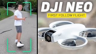 DJI NEO Unboxing amp First Follow Flight  This Drone Is TINY [upl. by Gerius]