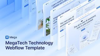 MegaTech  Mega Technology Webflow Template  BRIX Templates [upl. by Dogs]