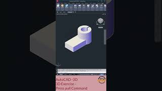 Design AutoCAD 3D Parts with Press pull Command Step by Step Tutorial AutoCAD3D CADDEngineer [upl. by Aracat]