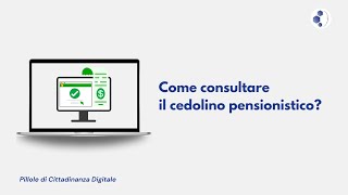 Come consultare il proprio cedolino pensionistico [upl. by Sandry]