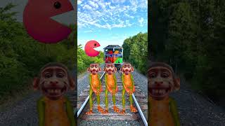 3 red colour frock amp teen bandar head magic vs Train Driver town reel funnyvideo vfx [upl. by Nytsuj]