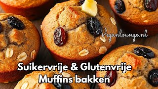 Eiwitrijke Muffins Bakken Suikervrij en Ei Vrij Simpel Lekker en Luchtig 2 Ingrediënten [upl. by Eyatnod]