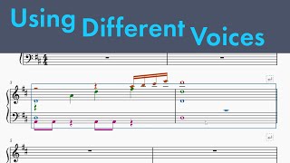 How to Add Different Voices  MuseScore tutorial [upl. by Odo]