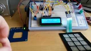 RFID key  PIN code login with PIC18F4580 [upl. by Carmina]