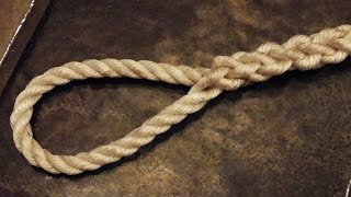 quotEasy To Followquot  How To Tie An Eye Splice In 3 Strand Rope [upl. by Siblee]