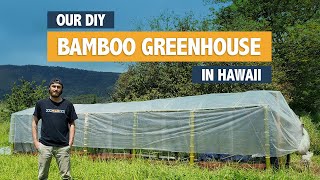 DIY Bamboo Greenhouse  WWOOF Hawaii [upl. by Kennie]