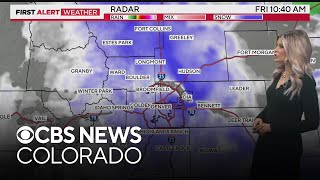 Snow piling up in eastern and southeastern Colorado as storm persists [upl. by Laehpar]