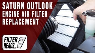 How to Replace Engine Air Filter 2009 Saturn Outlook V6 36L [upl. by Bowlds]