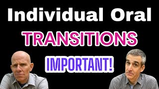 IB ENGLISH A Individual Oral  Transitions and Signposting [upl. by Cinemod]