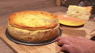 Käsekuchen ohne Boden  einfaches Rezept mit Quark und Mascarpone [upl. by Nowtna]