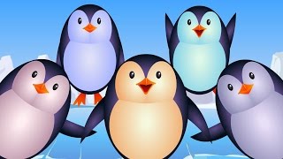 Five Little Penguins  Nursery Rhyme Cartoons For Toddlers  Videos For Children by Kids Tv [upl. by Aimit21]