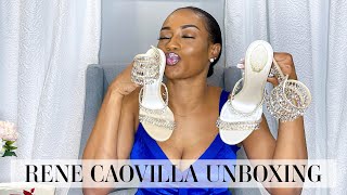 RENE CAOVILLA CHANDELIER SANDALS UNBOXING Seen On Celebs like Rihanna Bella Hadid Kim K and More [upl. by Antonetta]