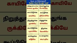 Daily using Hindi words ஹிந்தி வார்த்தைகள் தமிழ் வழி ஹிந்தி Spoken Hindi through Tamil [upl. by Vallo]