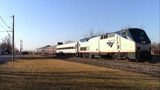 CSX P051 AMTK 51 with AMTK 202 and AMTK 157 Northbound in Chalmers Indiana [upl. by Aderfla]