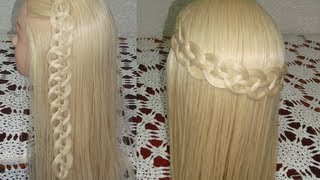 TRENZA DE 4 GAJOSCABOS  4STRAND SLIDEUP BRAID HAIR TUTORIAL  VIRIYUEMOON [upl. by Justina]