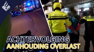 Politie  Korte achtervolging  Huls gevonden na schietpartij  Aanhouding overlast  Speurhond [upl. by Wilser]