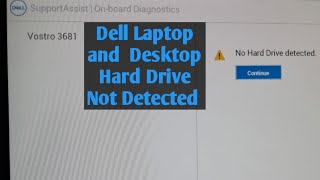 How To Fix a Dell That Says  Hard Drive Not Detected Or Hard Drive Not Installed [upl. by Sunda643]