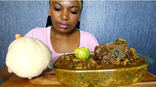 Asmr mukbang banga atama soup with assorted meat and fufu [upl. by Jerrie]