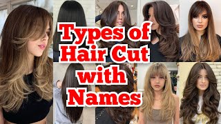 Types Of Girls Hair Cut Nameshaircutname hairstyle haircut Hair Cut Names With Image [upl. by Gintz]